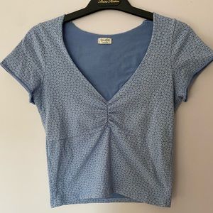 brandy melville blue floral gina top